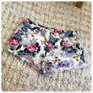 Forever 21 Floral High Waisted Shorts